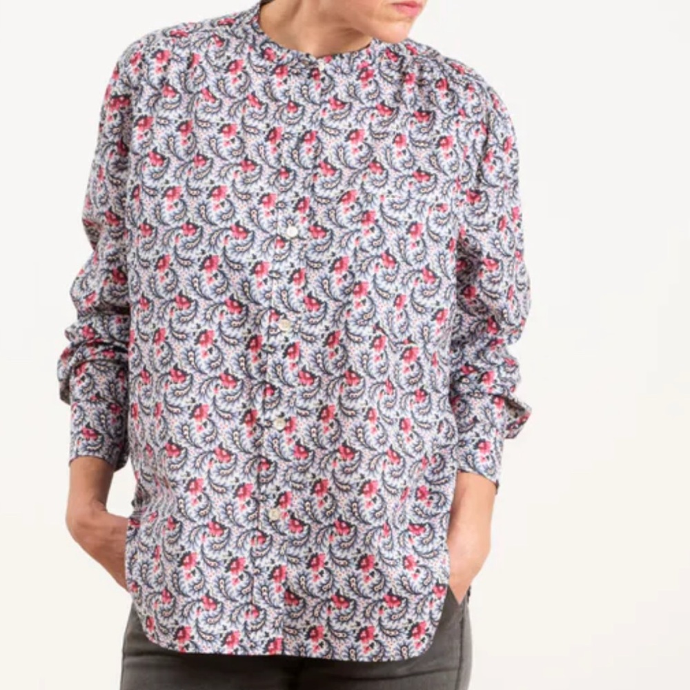Isabel Marant Multicolor Paisley Print Blouse — White, Red, Black - Picture 2 of 7